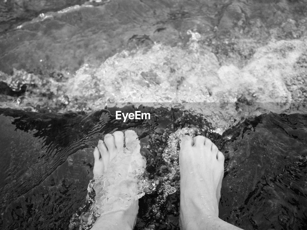Feet in sea