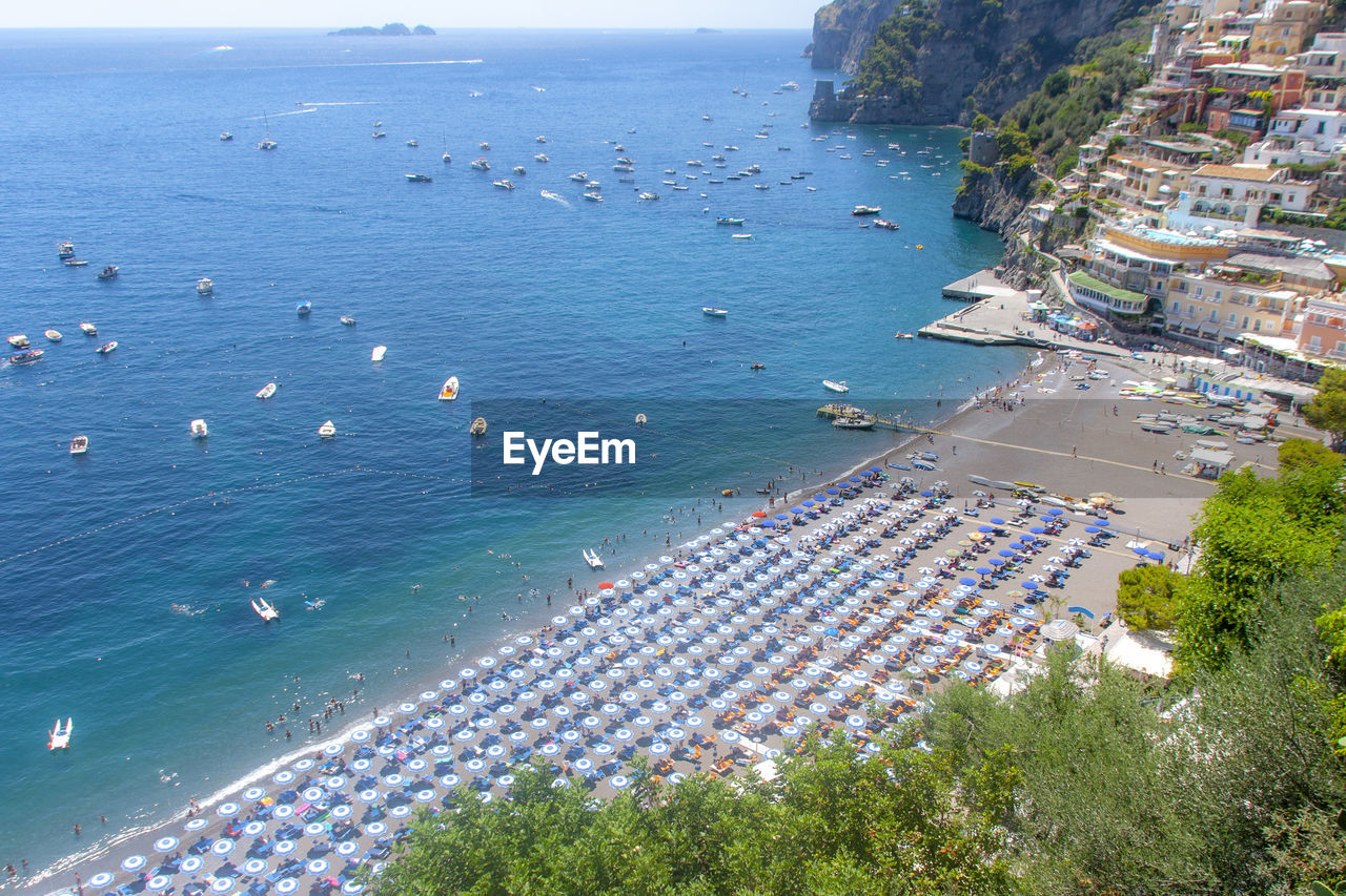 Marina grande is the main beach of positano, a postcard scenery with clear and crystalline sea.