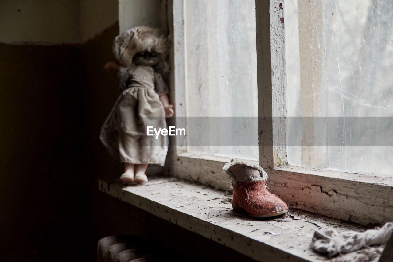 Abandoned kindergarten in chernobyl, ukraine. kindergarten with toys and abandoned things