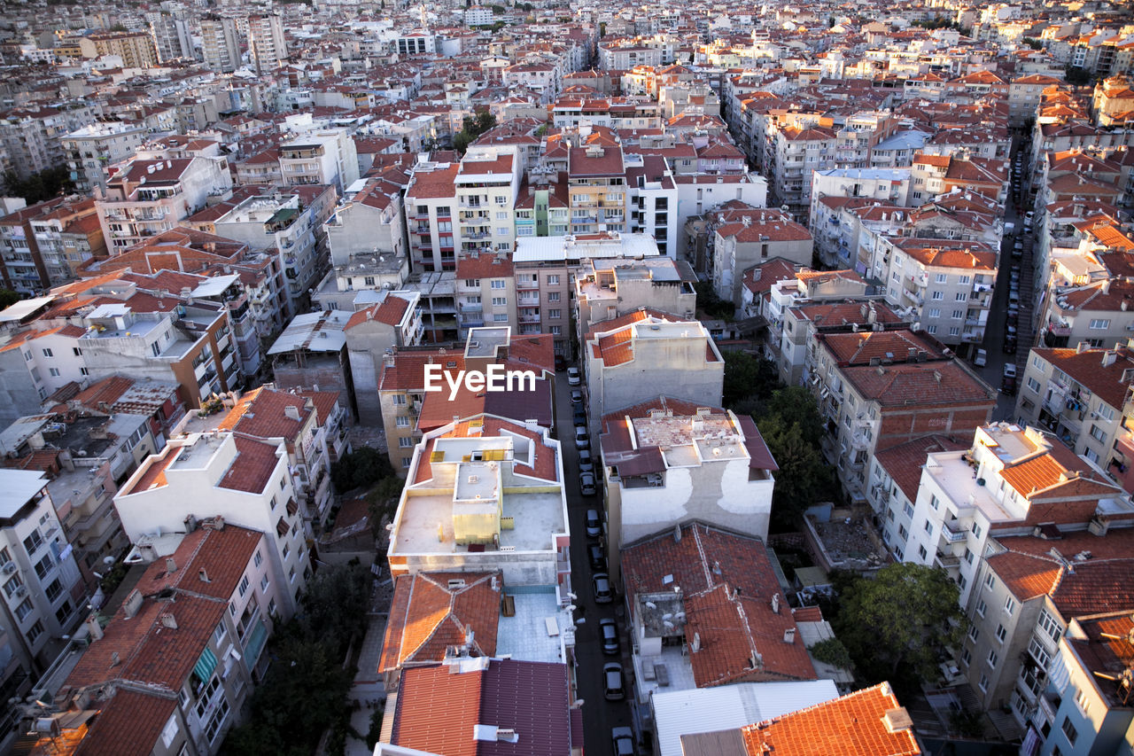 High angle view of cityscape