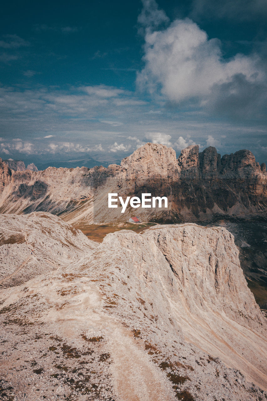 Scenic view of mointains against sky