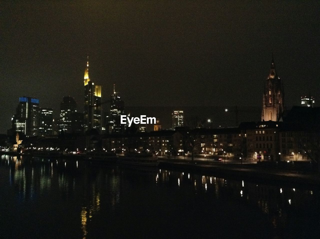 ILLUMINATED SKYLINE AT NIGHT