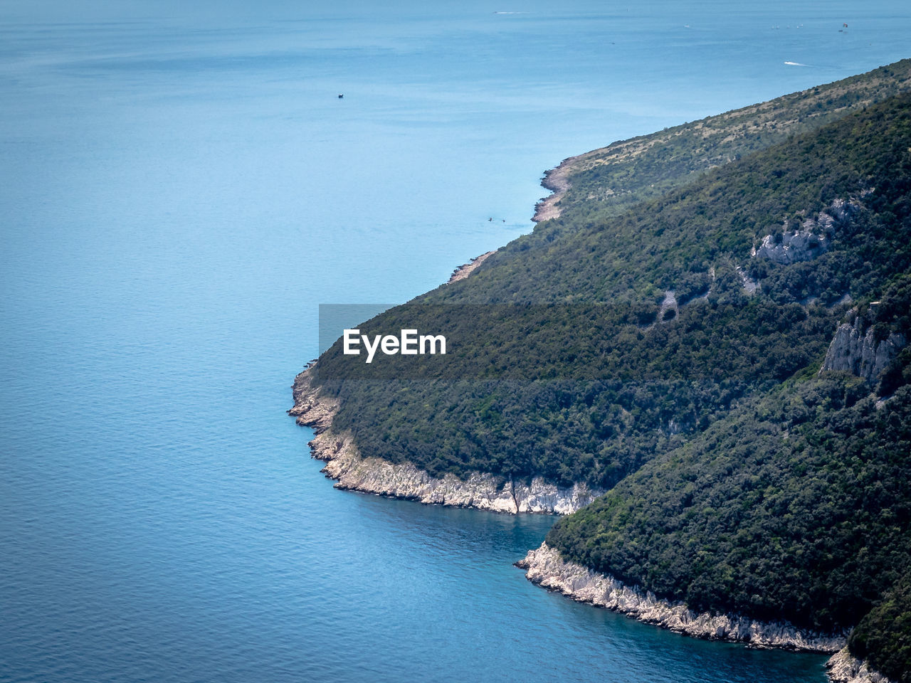 High angle view of beach against sky