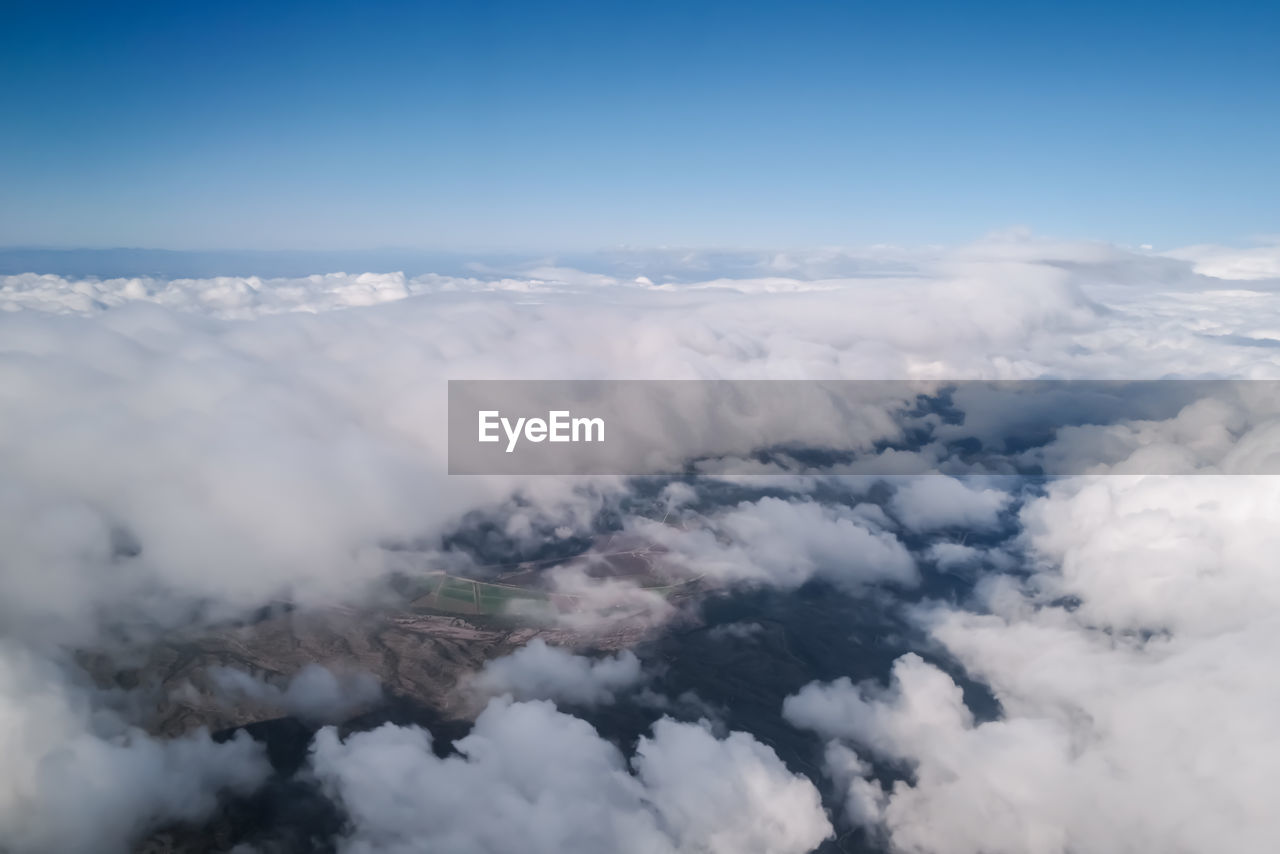 Aerial view of clouds against sky