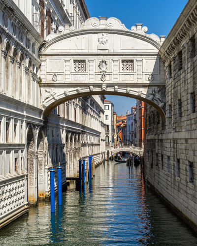 The bridge of sighs or ponte dei sospiri, one of the most iconic landmarks of venice