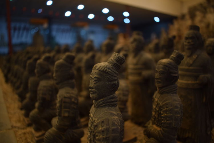 Terracotta army in a souvenir shop