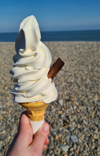 Tasty ice cream on a sunny day