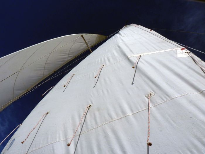 Low angle view of sails of boat