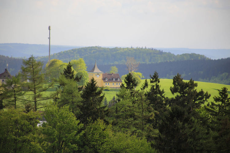View over the hills of sankt andreasberg, harz mountains