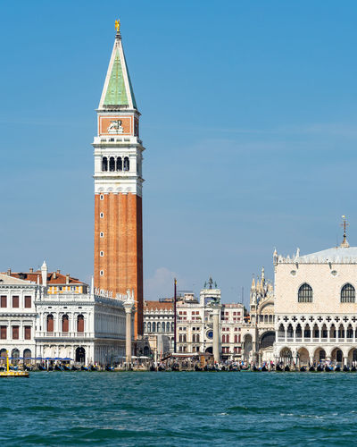 The iconic st mark's bell tower in venice, italy