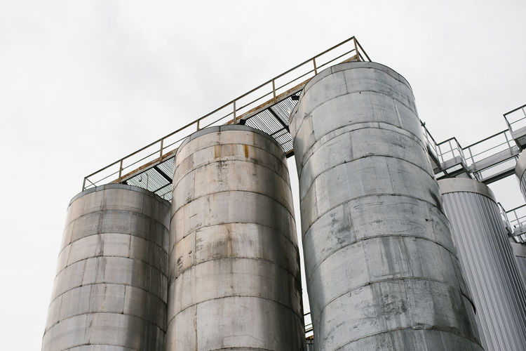 Silo, containers or tanks for malt storage at the brewery