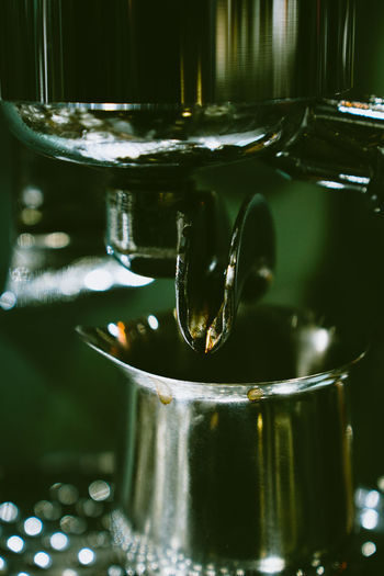 Close-up of espresso machine 