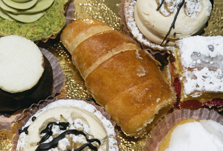 High angle view of food