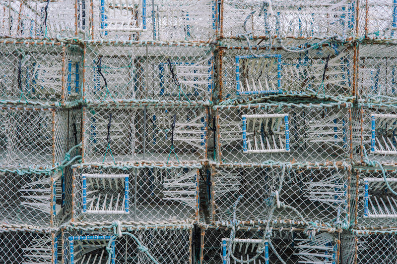 Full frame shot of chainlink fence at construction site