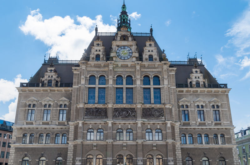 Low angle view of building against sky