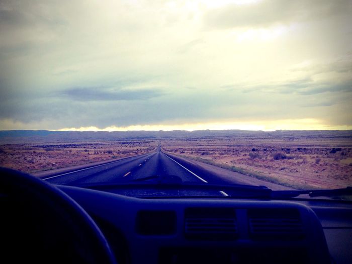 Road passing through landscape