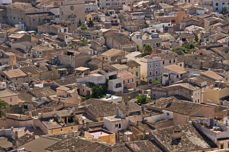 Aerial view of townscape 