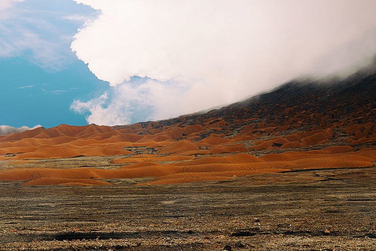 Landscape of the volcano marum in vanuatu
