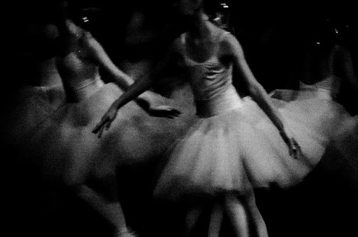 Ballet dancers dancing on stage