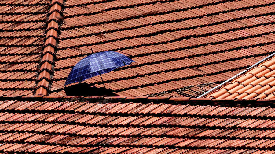 Umbrella on the rooftop