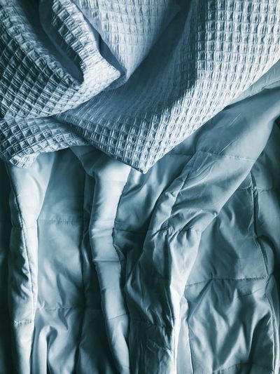 Full frame shot of sheets in bed