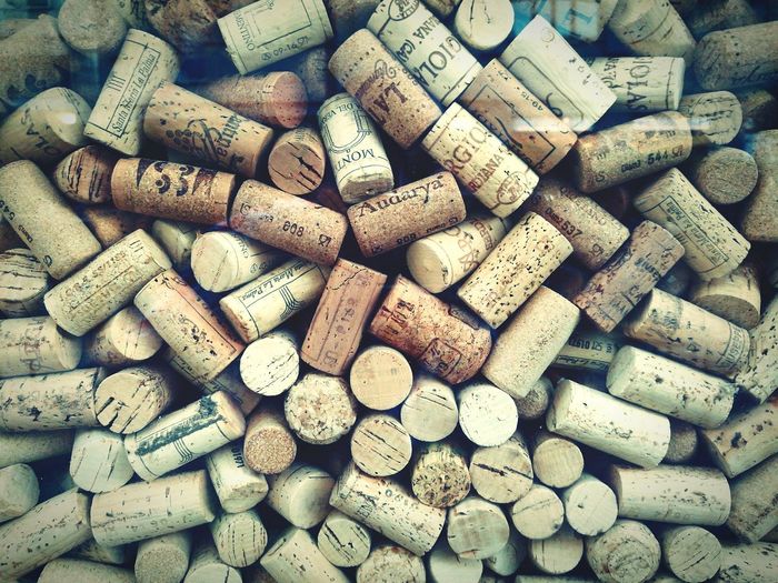 Full frame shot of corks