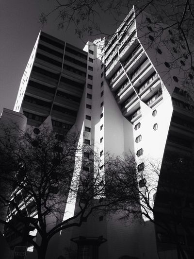 Low angle view of buildings against sky