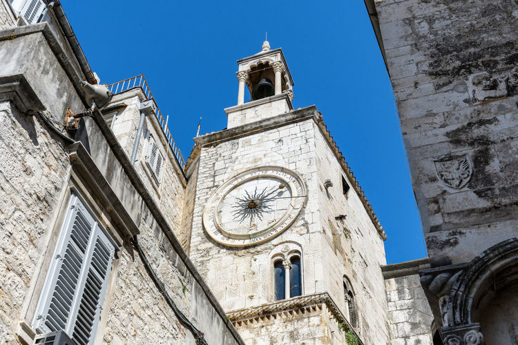 Municipal clock tower in split, croatia.