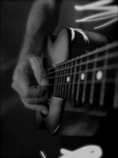 Cropped image of guitar