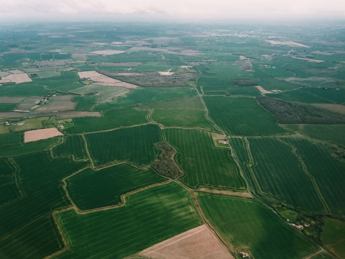 Aerial view of rural landscape