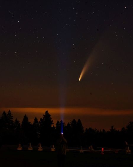 Neowise komet über der rhön
