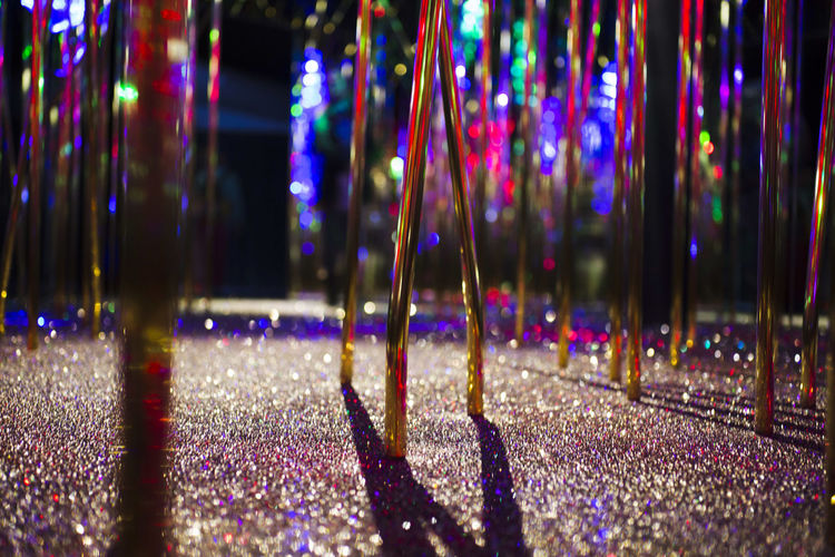 Close-up of illuminated sticks