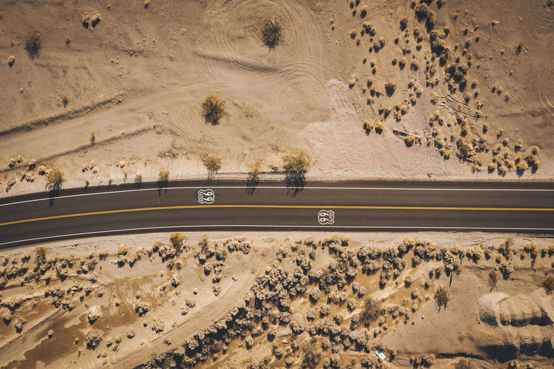 Highway 66 from above, california