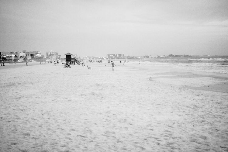 View of people on beach