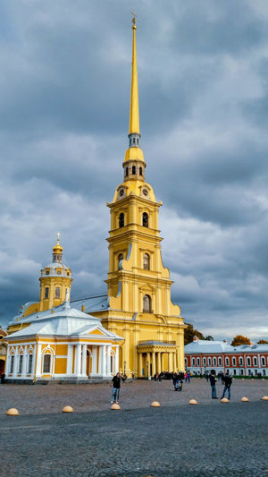 View of historic building against cloudy sky