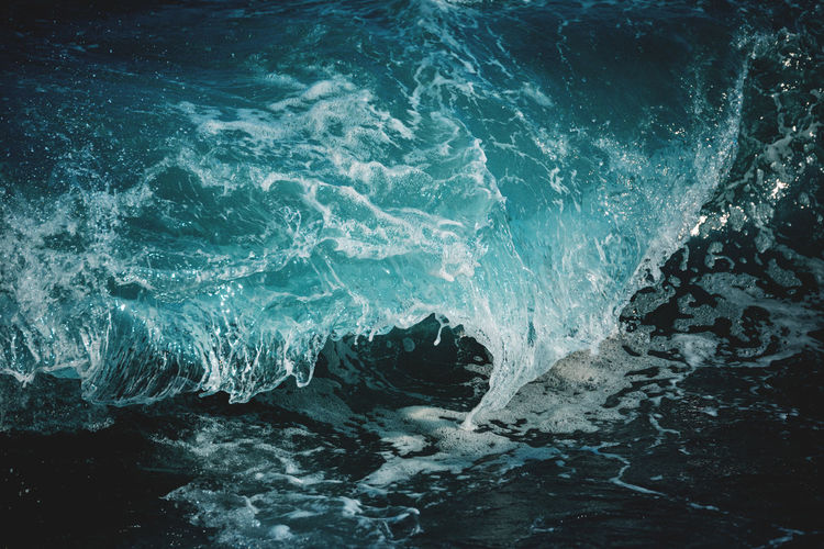 Close-up of waves in sea