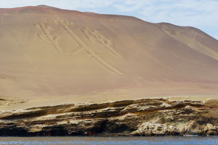 Idyllic view of sandy mountain at paracas