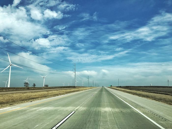 Road against sky