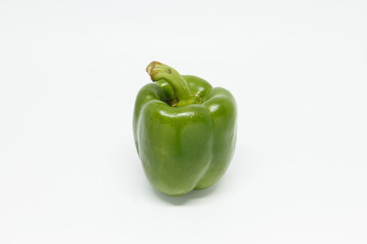 Close-up of bell pepper against white background