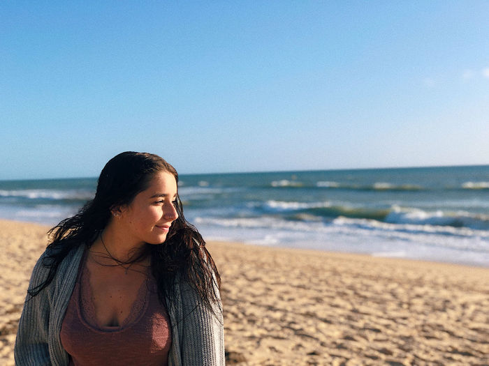 Young woman at beach