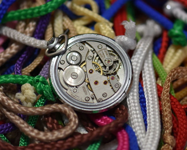 Close-up of pocket watch