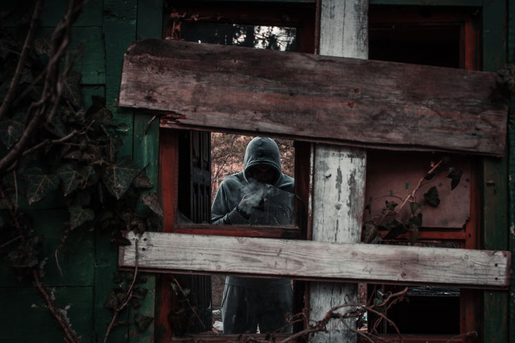 Man in the abandoned house