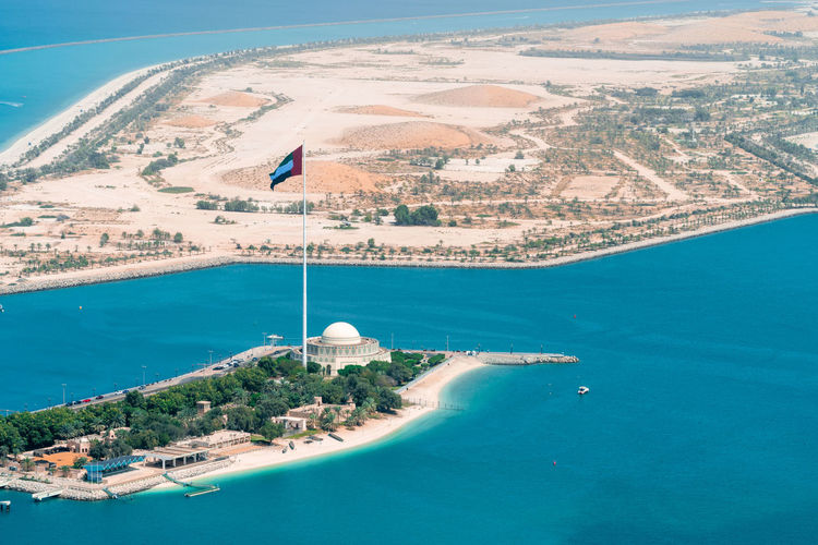 Abu dhabi city , marina flag pole