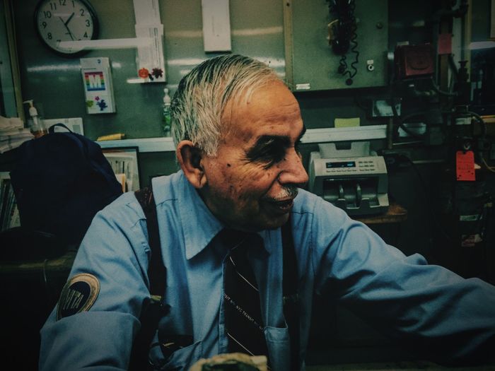 Man looking at camera
