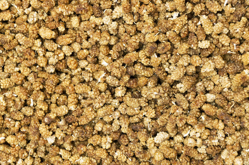 Full frame shot of dried mulberries for sale
