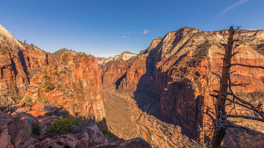 Scenic view of mountain against sky