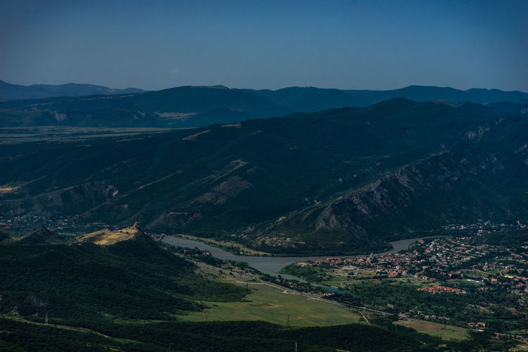 View to the old capital city of georgian kingdom - mtskheta, close to tbilisi