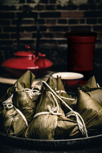 Zongzi is a delicacy that chinese people must eat during the dragon boat festival 