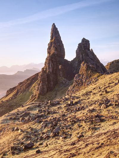 The old man of storr is one of the most photographed wonders in world. the isle of skye, highlands