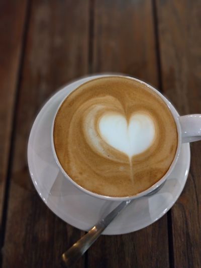 Coffee cup on table